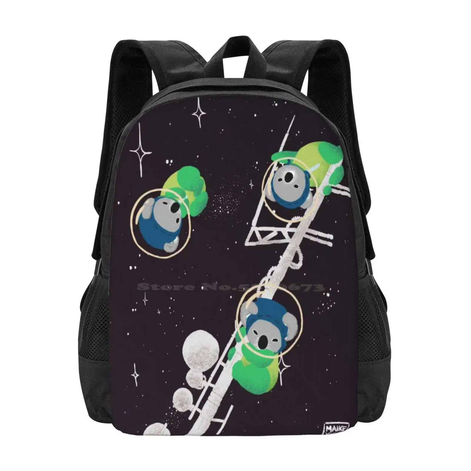

Рюкзак детский с изображением космических Колай, дизайнерский школьный портфель с милыми звездами и животными, милые цифровые иллюстрации