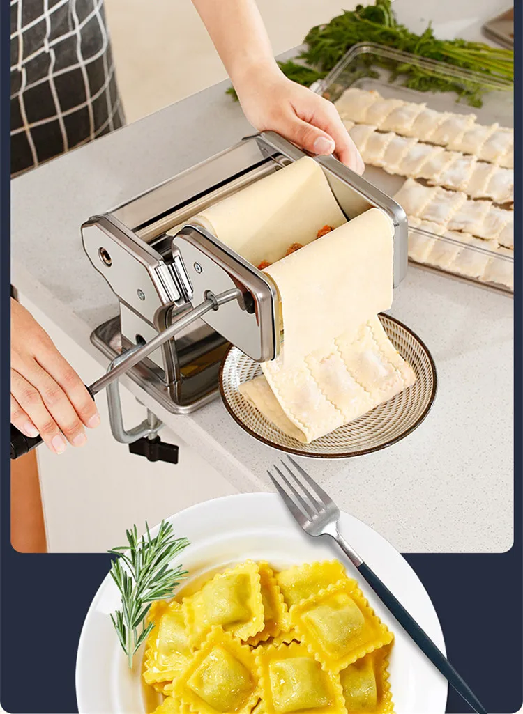 Stainless Steel Manual Noodles Maker Dough Pressing Machine Duplings Maker Noodle Making Machine 2 In 1