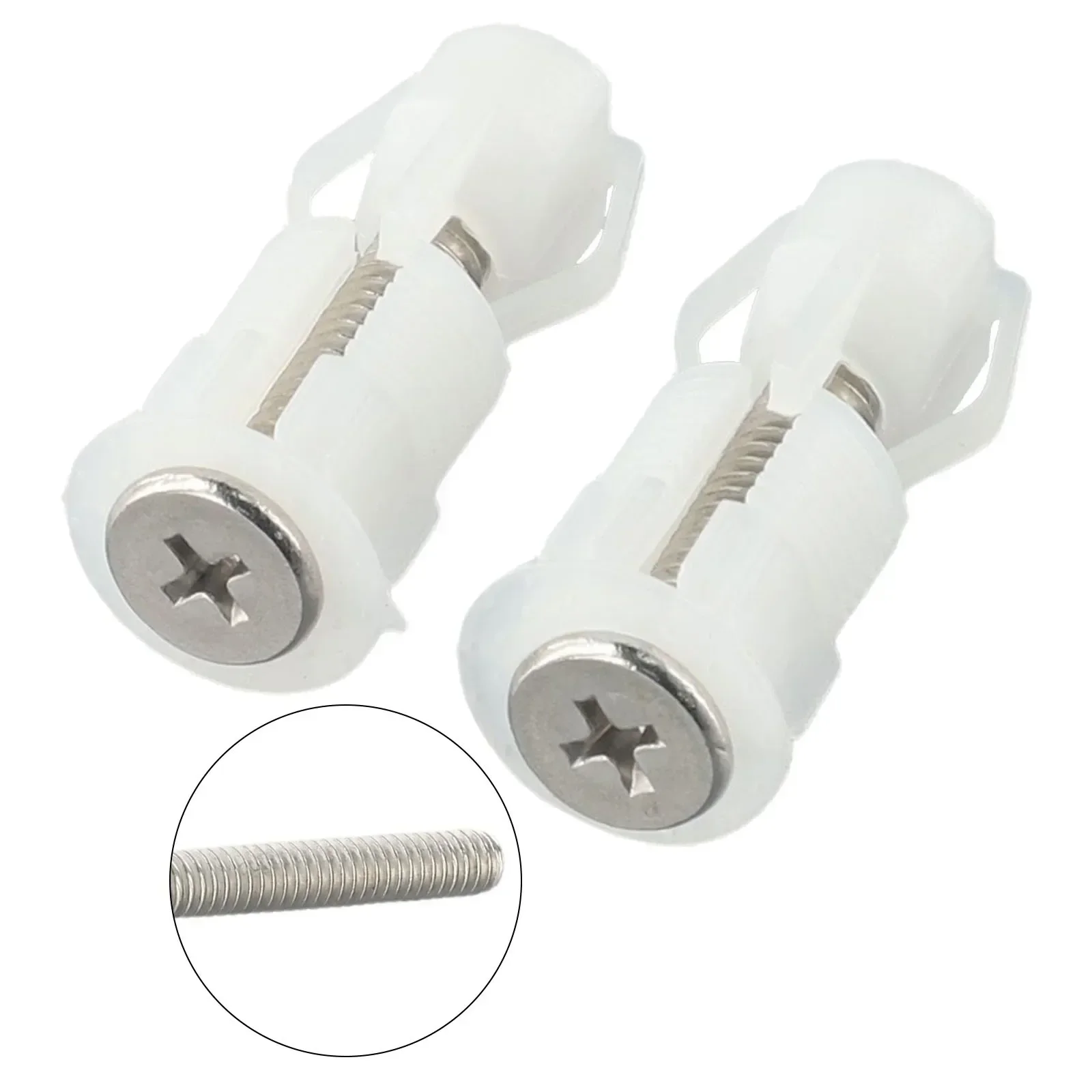 2pcs Top Fix Toilet Cover Seat Screw Set Nut Pan Fixing WC Blind Hole Fitting Kit Bathroom Seat Pan Hinges