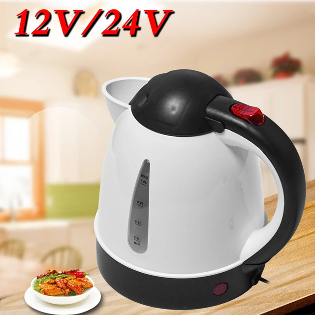 12v Electric Car Kettle,1000ml Stainless Steel Car Automobile Electric  Heating Kettle DC 12V Cigarette Lighter Portable Electric Kettle Pot Heated