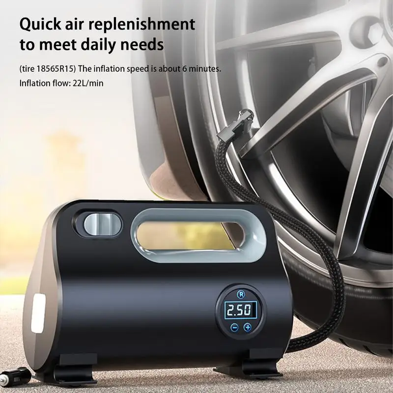 

Car Air Pump Rechargeable Air Pump Tire Inflator Portable Compressor Digital Cordless Car Tyre Inflator For Bicycle Balls Cars