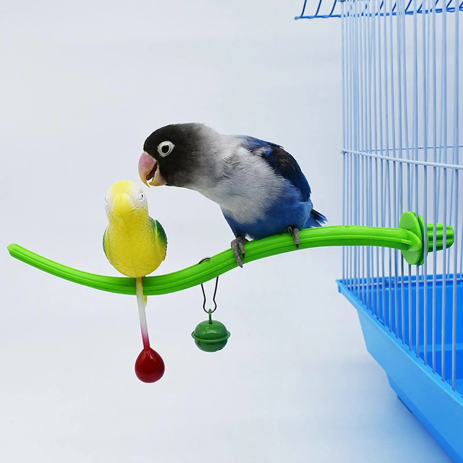 Bird Toy with Interactive Bird Cage Accessories Bird Perch Parrot Cage Toy for Parakeet Cockatiel Bird Cockatoos Budgerigar