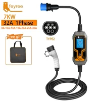 feyree 11KW Type2 Cable 16A 3Phase EV Portable Charger 32A 7KW EVSE Charging Box 5M Cable CEE Male Plug for Electric Car Charger - Image 2