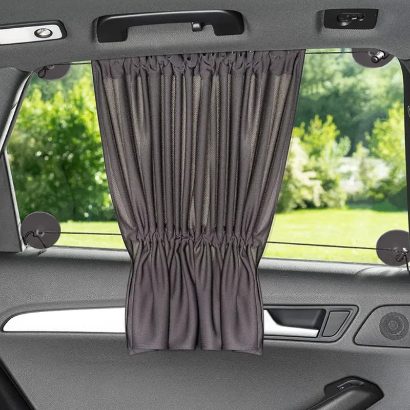 2pcsUniversalCarWindowSunshadeCarCurtainFoldableUvProtection