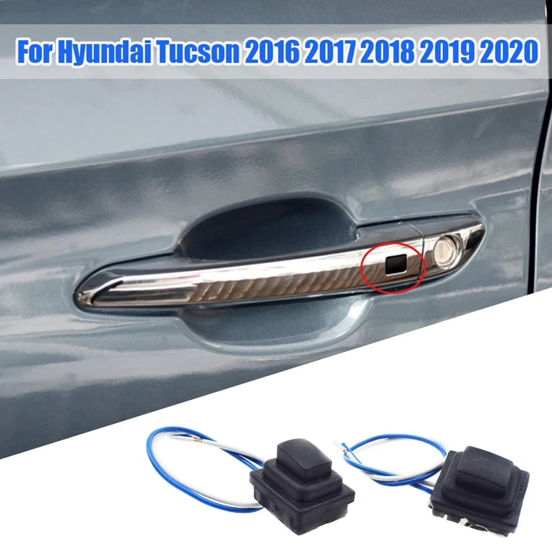 

1 Pair Front Door Smart Handle Small Button 82661-D3710 82651-D3710 For Hyundai Tucson 2016-2020 Outside Puller Switch Parts