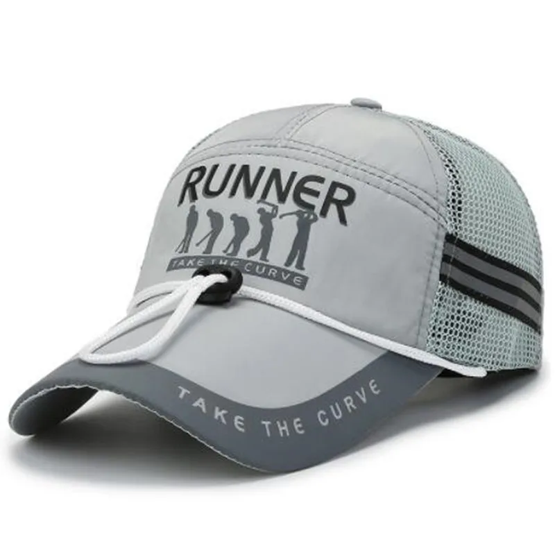 

2022 New Summer Men Women Mesh Breathable Baseball Caps Snapback Cap Couples Anti-UV Fishing Hats With Windproof Rope Sports Hat