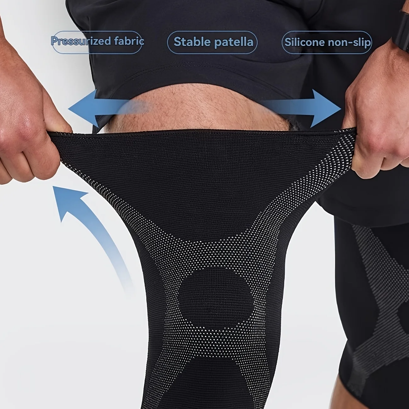 1Pair Oversized Knee Brace Obese Individuals Running Jumping Heavy-Duty Knee Support Wrap Anti-slip Arthritis Relief Knee Sleeve