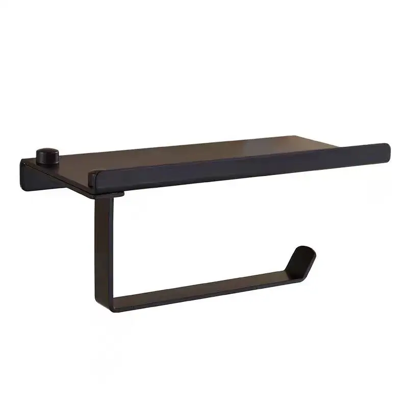 Stainless Steel Bathroom Paper Holder with Shelf Bathroom Paper roll Holder Gold Towel Rack Toilet Tissue Box
