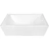 60-Inch Contemporary Acrylic Bathtub with Right Hand Drain and Overflow Holes Acrylic Construction Effortless Installation 6