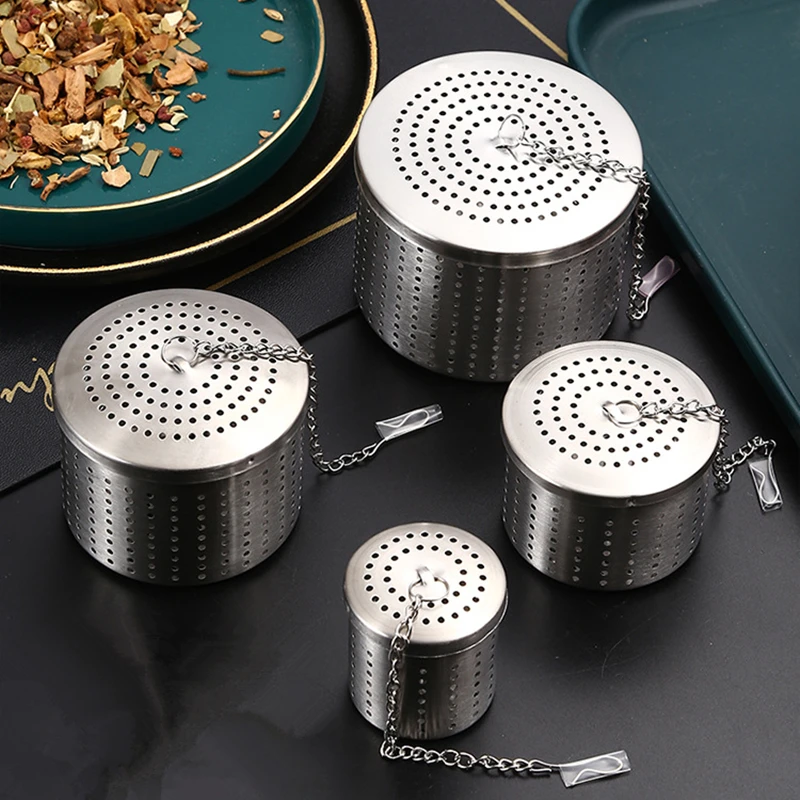 

2 Sizes Fine Mesh Stainless Steel Tea Leaves Infuser Herbal Spice Strainer Seasoning Ball Filter Kitchen Teaware Accessories
