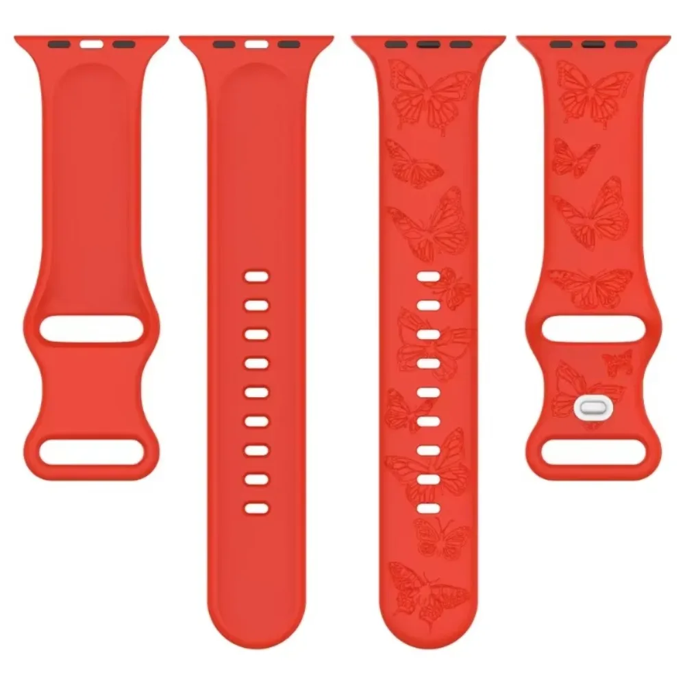 Vibrant Pattern Silicone Strap for Apple Watch - Adjustable Bracelet Band