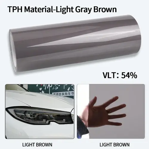 Car Headlight & Taillight & Fog Light Lamp wrap Film Smoke Black TPH PU PPF Protective Film For Car Styling Motorcycle Decorate - Image 7