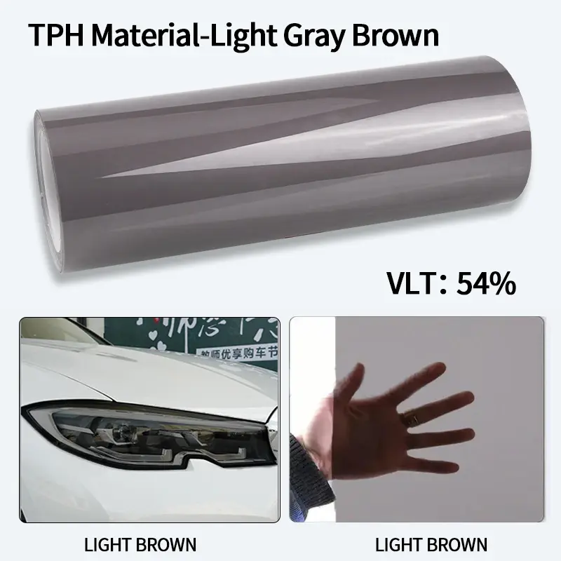 Car Headlight & Taillight & Fog Light Lamp wrap Film Smoke Black TPH PU PPF Protective Film For Car Styling Motorcycle Decorate - Image 7