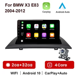 2din Android Carplay Voiture GPS Auto Radio Stéréo Unité Lecteur 2004 2012 BMW X3 E83 2.0i 2.5i 2.5si 3.0i 3.0si 2.0d 3.0d 3.0sd 