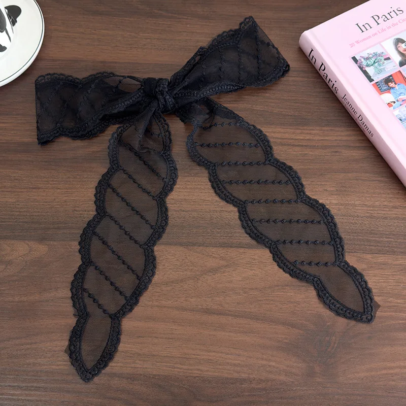 Super fairy lace headband women's versatile long bow tie hair rope forest style sweet tied hair ribbon long scarf waist belt