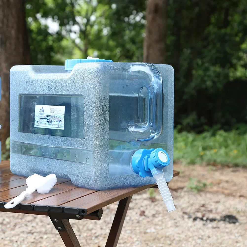 5/18L Outdoor Bucket Food Grade Car ​Tank Hiking Camping Bucket Carrying Water Bag With Faucet For Outdoor Water Storage Tools
