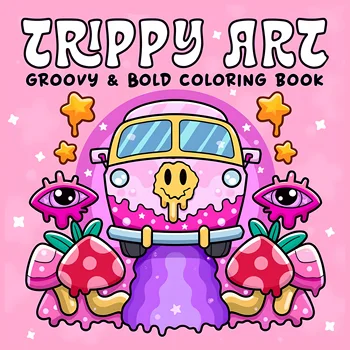 TRIPPY ART Patterns Coloring Book for Adults Cute Drawing Book Perfect Gift for Party and Birthday 1
