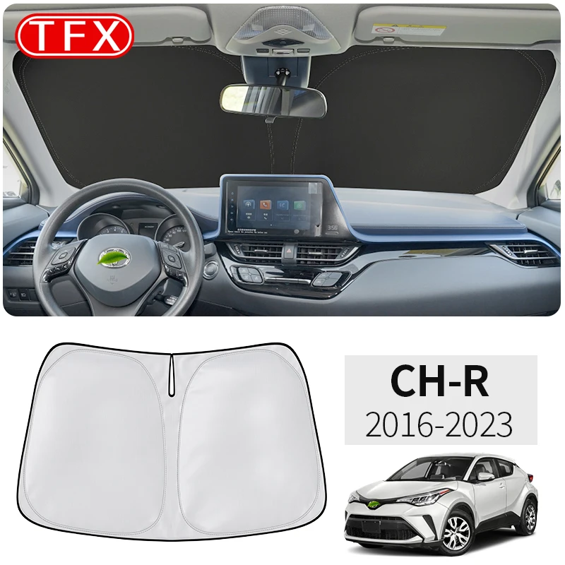 Voor Toyota C-HR 2016-2022 CHR Auto Dashboard Cover Mat,Anti-UV Beschermend Vermijd Licht Pad Anti-stof Tapijt Zonnescherm Pad.,B-Blue Edge