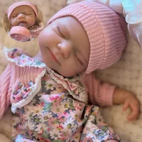 Open Mouth 33cm Pascale Full Body Silicone Reborn Girl Doll With Painted Skin Washable Soft Touch Reborn Girl  Silicone Doll 2