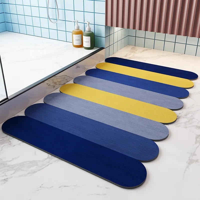 Anti-slip Mats Diatomite Bath Mat 300*400mm Fast Drying Toilet Rug Quick Dry  Wc Mat Pebble Stone Foot Carpet In The Bathroom Set - Bath Mats - AliExpress