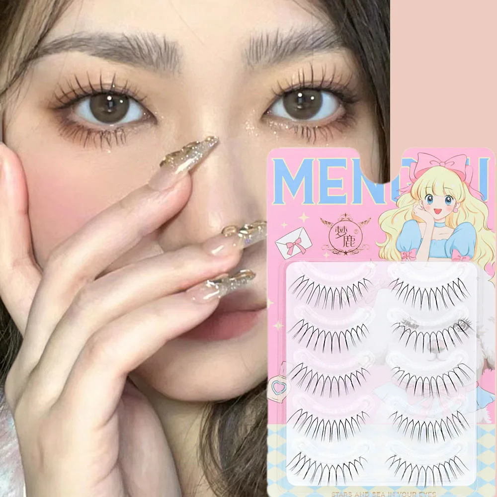 핸드메이드 섬유 인조 속눈썹, 한국 트렌디 인조 속눈썹, 현실적인 매력적인 V자형 블랙 인조 익스텐션 속눈썹 