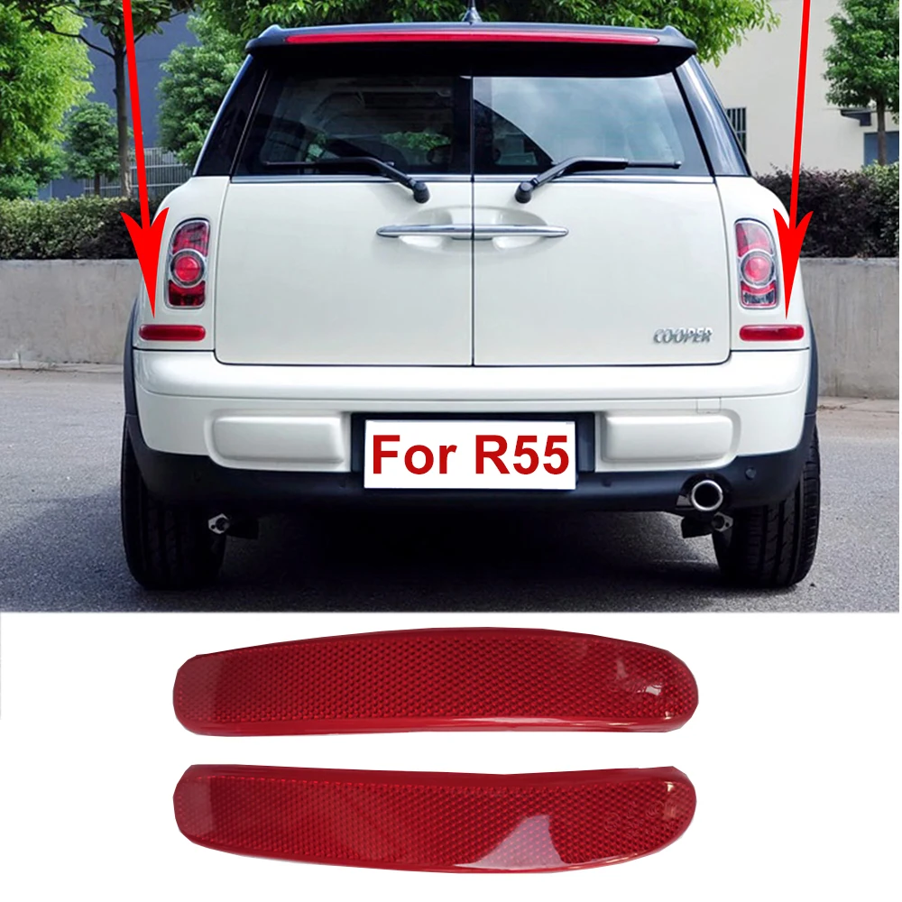 

2PC Car Rear Trunk Reflective Warning Bar Tail Light Panel Decoration Accessories for M Coope r 1 J C W R 55 club