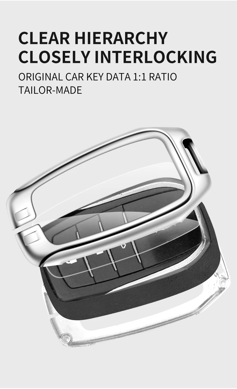 Custodia per chiave auto in pelle metallica Shell per Toyota Hilux Fortuner Land Cruiser 200 Camry Sienna RAV4 Previa Highlander Protector - S10d2405a57f44c89916e838b8c4c84c5H