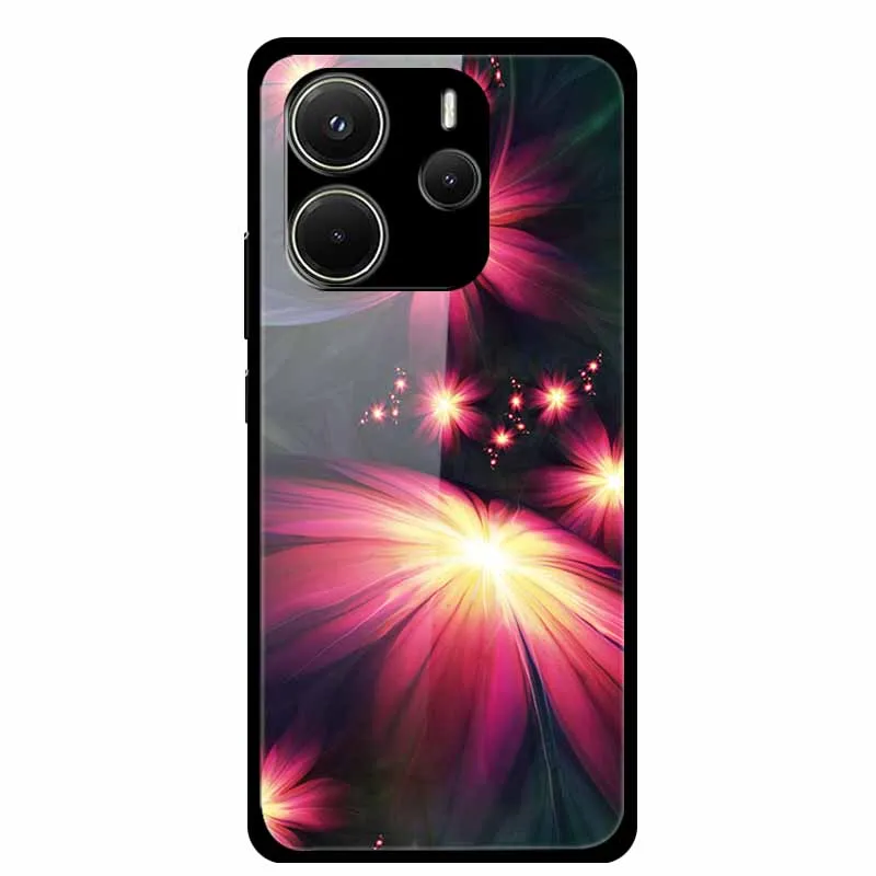 Luxury Tempered Glass Hard Back Phone Case Cover