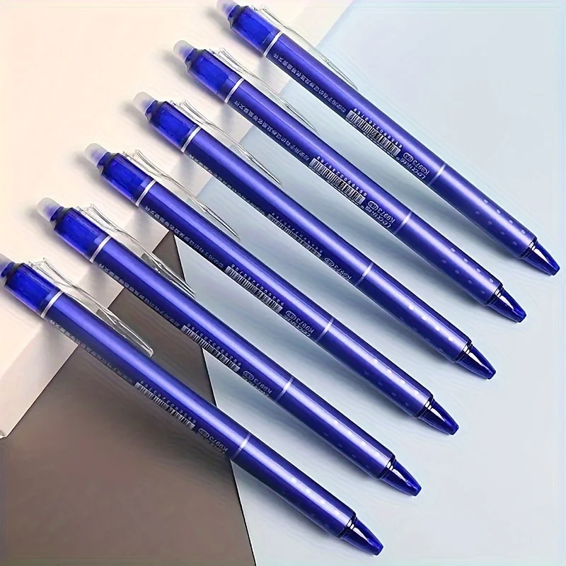 3 Pcs Hot Erasable Press Neutral Pen 0.5mm Primary School Simple and Easy to Erase Press Blue Black Water Penes
