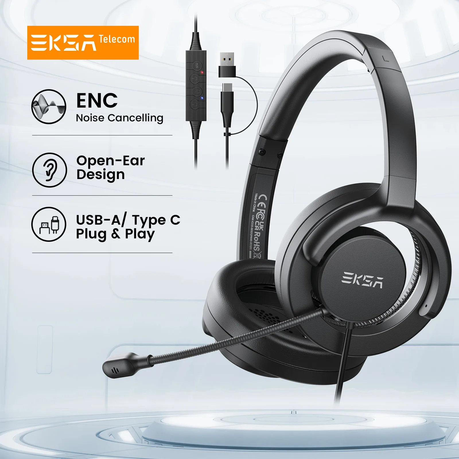 EKSA H27 Open-Ear Office Headset