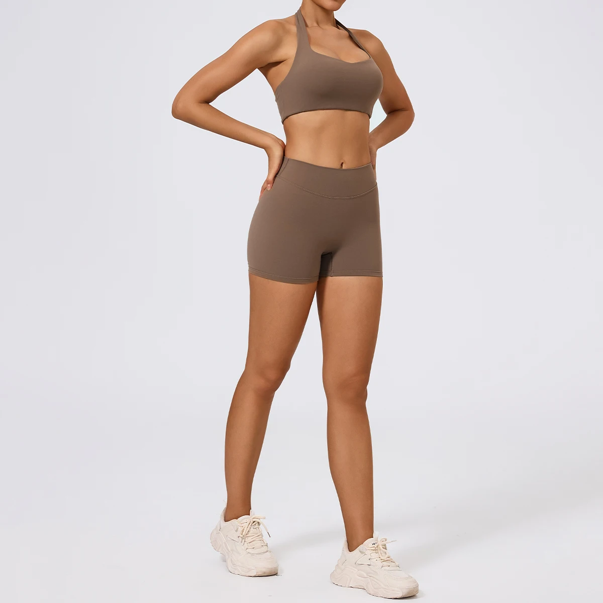 Hearuisavy 2Pcs Women's Summer Sports Suit Gym Push-Up Sports Bra With High Waist Stretch Breathable Fitness Running Yoga Pants - תמונה 3