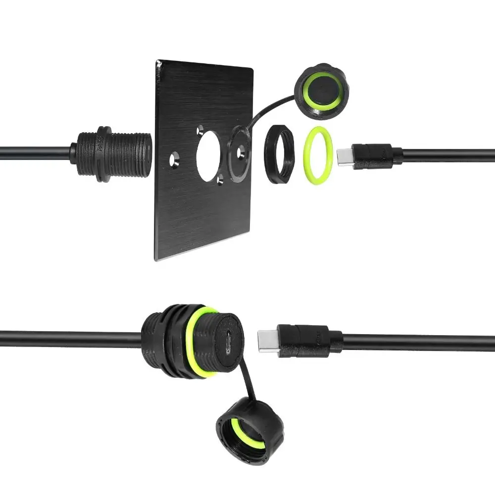 타입 C 암-암 USB-C 케이블 커넥터 방수 먼지 커버 포함 USB-C 케이블 컨버터 어댑터 1M 단일 포트
