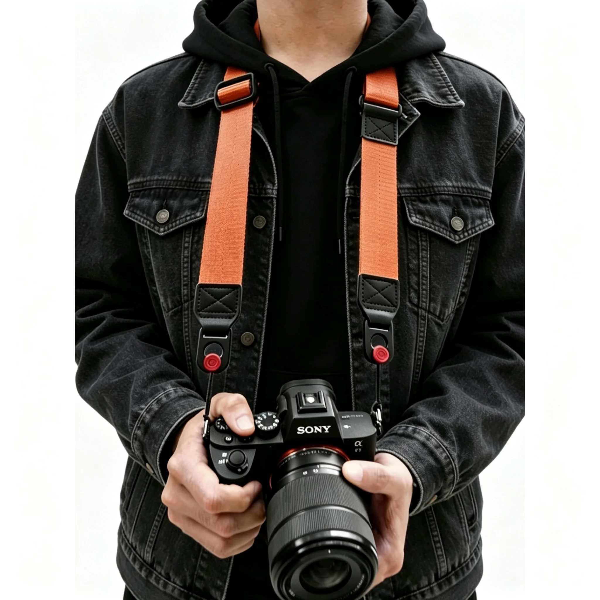 퀵 릴리스 카메라 스트랩 후지 라이카 니콘 캐논 올림푸스 DSLR 미러리스 액세서리용 조절 가능한 크로스바디 숄더 벨트