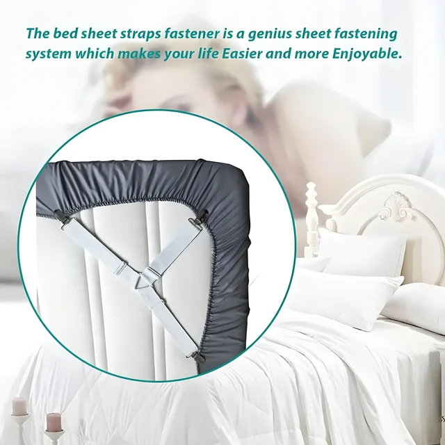 Clip triangulaire pour drap de lit, 4 pièces, housse de matelas, drap, support réglable, boucle de drap 4