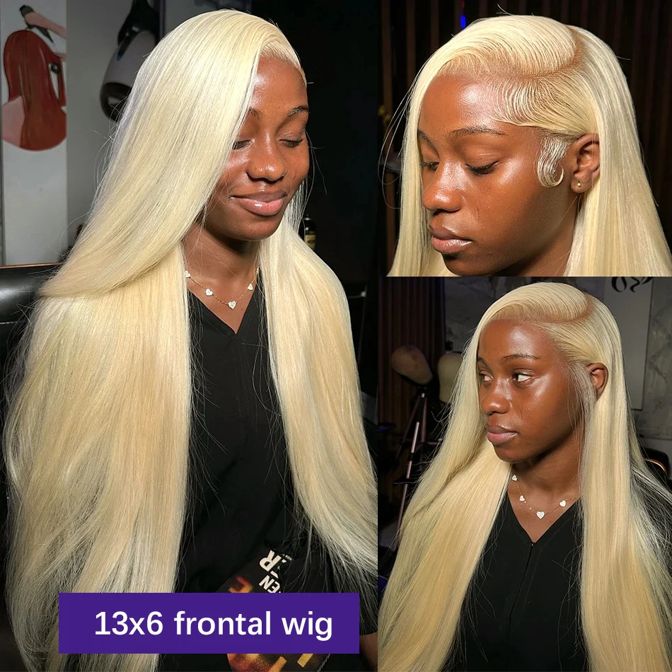 HD 613 Honey Blonde Human Hair Wigs 30 36 Inch Bone Straight 13x6 Lace Frontal Wig PrePlucked 13x4 Human Hair Lace Frontal Wigs