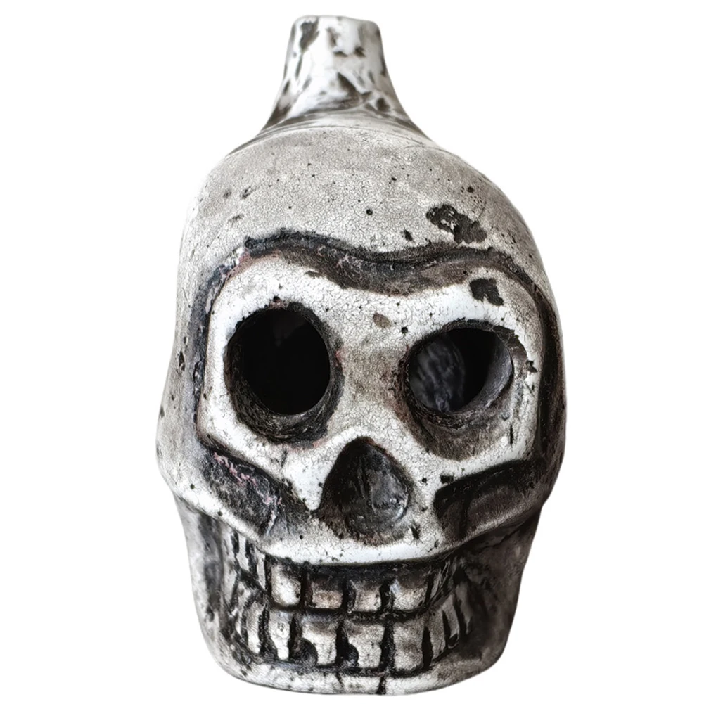 Spooky Aztec Death Whistle Loud Screaming Aztec War Whistle Skull for Halloween Prank Props