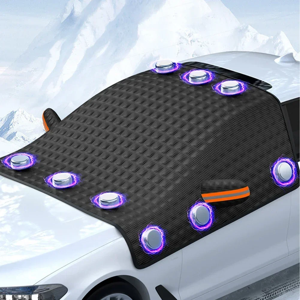 Car Cover Winter Magnetic Suction Universal Style Car Snow Cover Anti-Frost Anti-Freeze Front Windshield Car Window Snow Cover