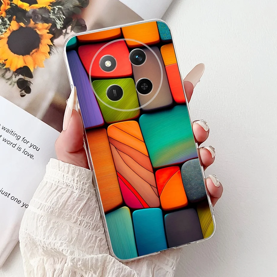 Colorful Painted Clear Silicone Case for Honor Smartphone - Soft Protective Cover
