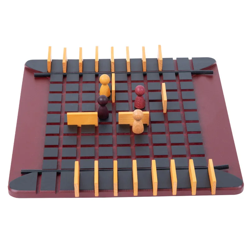 Wooden Checkers Board Tabletop Games Chess Two-Player Game Board Set Travel Portable Chess Game Sets Interactive For Family