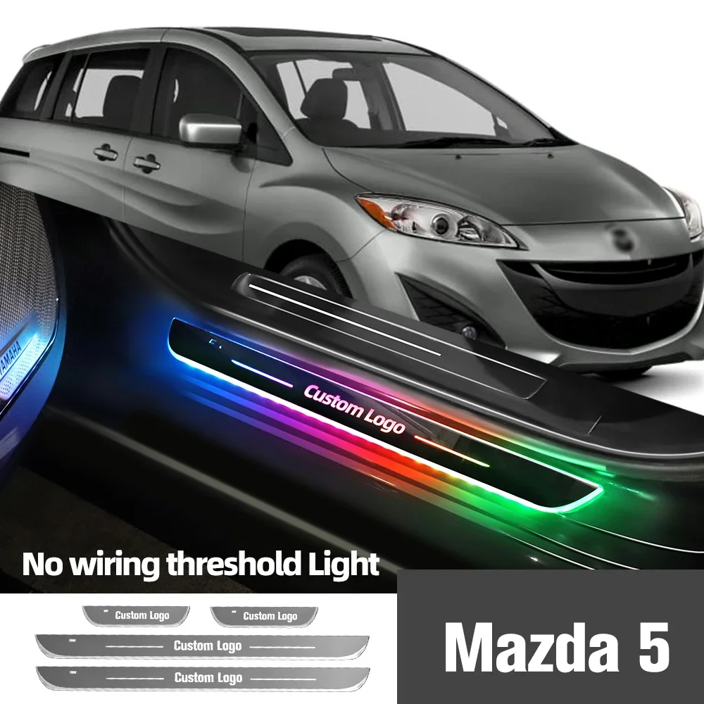 

For Mazda 5 2005-2017 2009 2014 2015 2016 Car Door Sill Light Customized Logo LED Welcome Threshold Pedal Lamp Accessories