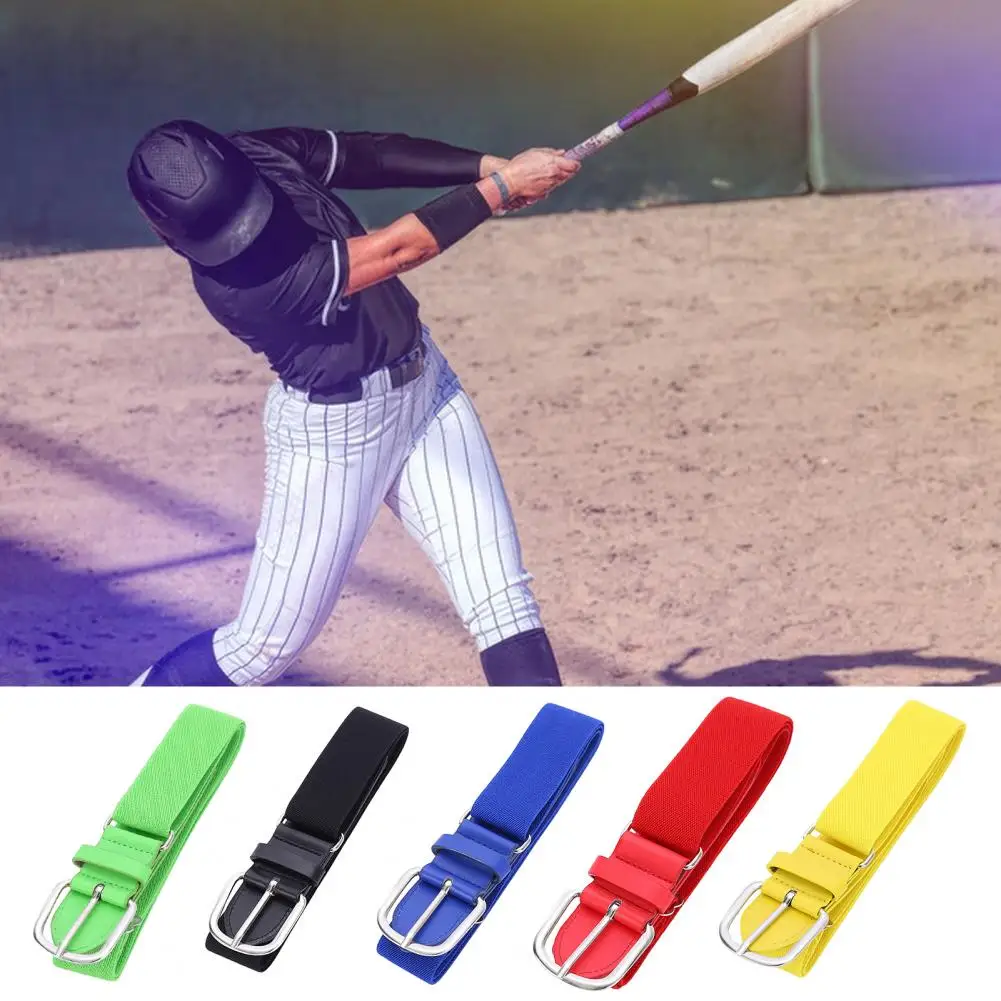 Cinturón Elástico Ajustable Para Béisbol Juvenil - Hebilla De Aleación, Nailon Y PU, Ideal Para Jugadores De Softbol