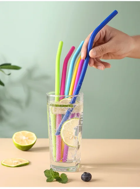 Regular Size Reusable Silicone Drinking Straws Extra Long - China Silicone  Straw and Soft Straw price