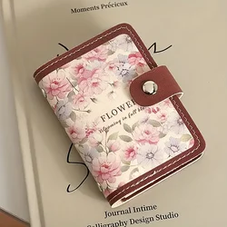 Elegant Multi - Slot Snap Closure Wallet - Compact ID & License Card Holder, Durable Organizer (Red)