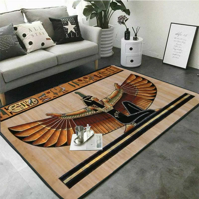 Egyptian Mayan Carpet for Living Room Luxury Home Decorations Sofa Table Large Area Rugs Bedroom Foot Pad Bathroom Non-slip Mat 5