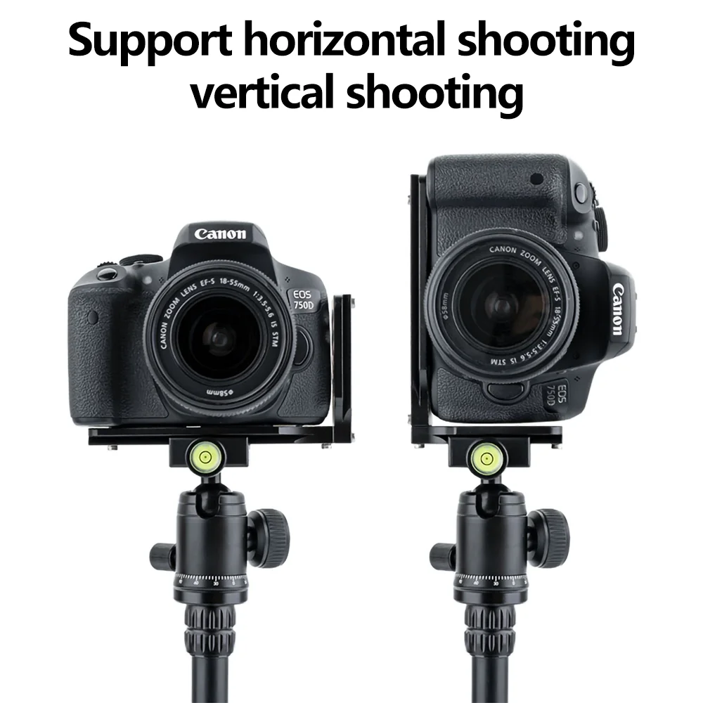 DSLR Camera L Bracket Vertical Horizontal Video Switching Tripod Quick Release Plate Camera Tripod Plate Camera L Plate Camera Base Plate Camera Mount Plate for Canon Nikon Sony