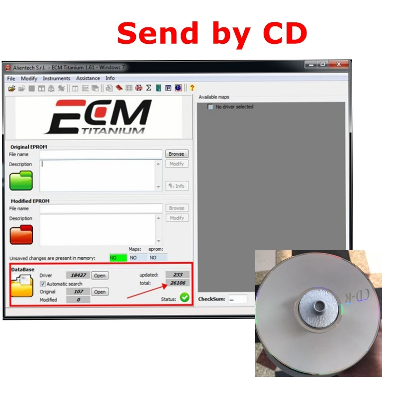 Ecm Titanium V1.61 Strumento Di Programma E Software Con 26100 Driver Ecu Multi-Lingue Con 18259 + Driver Windows10 Con Cd Free Ship
