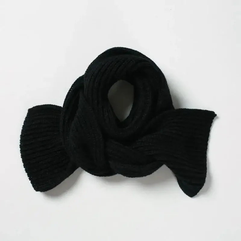 Children Winter Scarf Baby Warm Knitted Scarves For Ladies Boys Girls Soft Kids Scarf Women Thick Warm Black Accessories