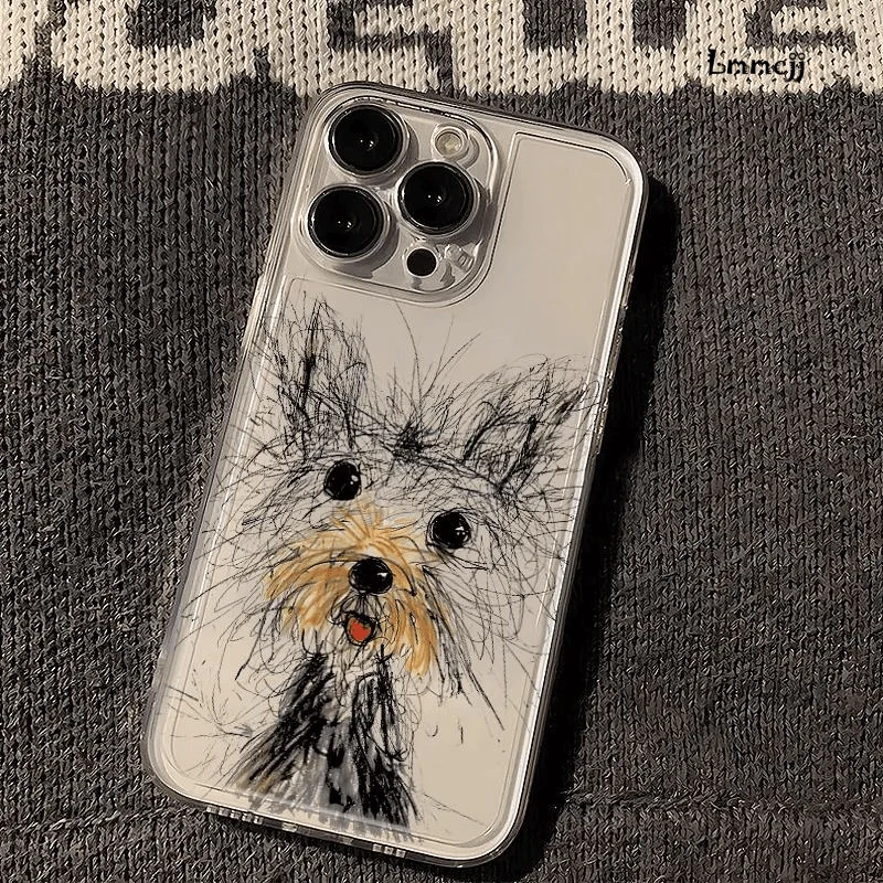 Cute Puppy Silicone Phone Case - Durable and Stylish Cover