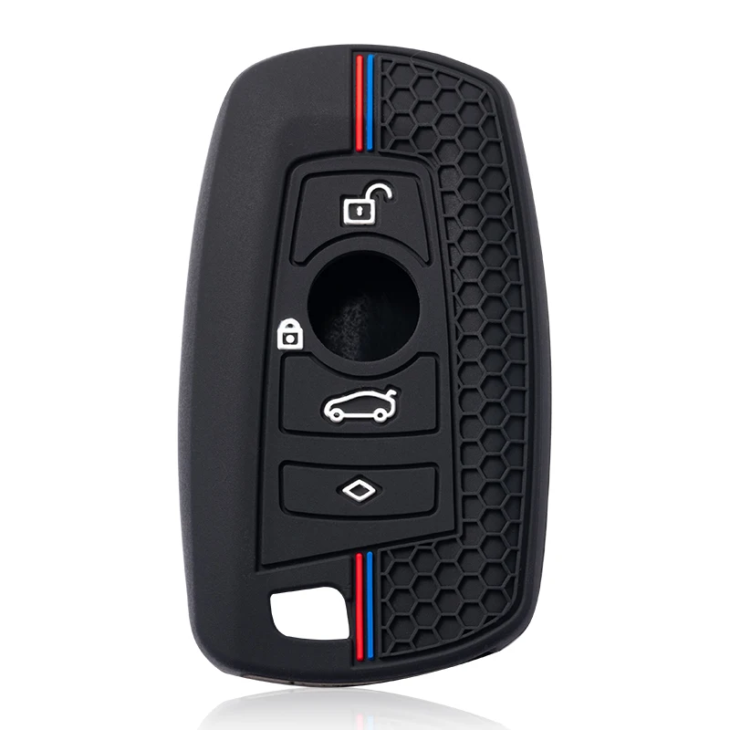 실리콘 자동차 리모컨 키 케이스 커버 쉘 홀더 BMW F30 F20 F10 F18 F22 F01 X3 X4 F06 F02 M3 M5 자동차 액세서리