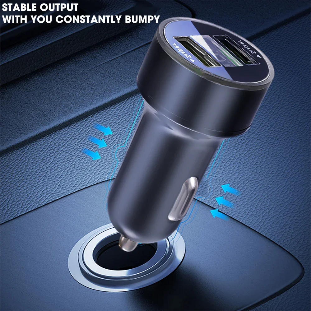 Charger Adapter 240W Car Charger Super Fast Charging 2 USB Port 12V Charge Adapter iPhone 14 Plus 13 Pro Max Samsung Mi Oneplus OPPO Huawei Battery Charger Fast Charger Power Supply Adapter Battery Charger Adapter